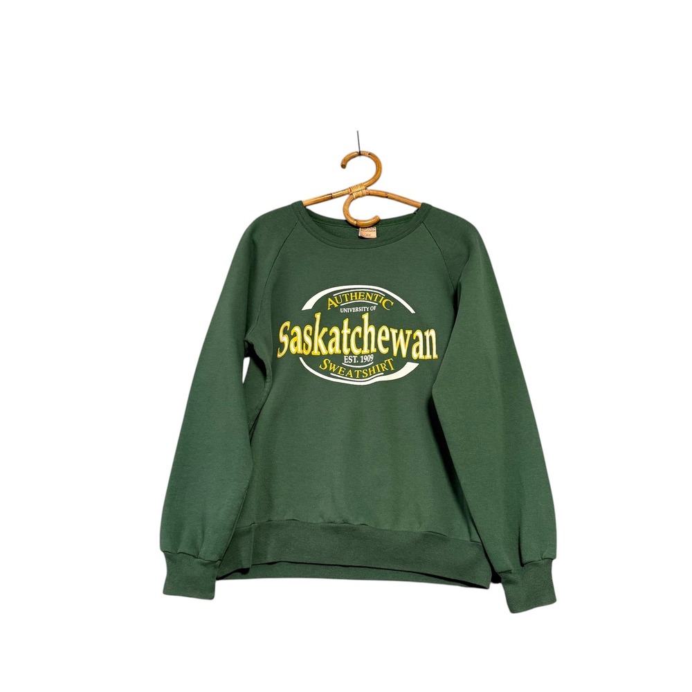 Vintage | Ravens Athletic | University of Saskatchewan Sweatshirt Green Size M